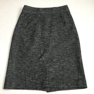 THEORY Black White Virgin Wool Blend Skirt
